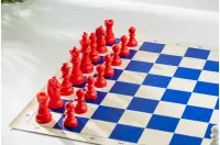 Figury szachowe Staunton 6, plastikowe (król 95 mm) - czerwone Figury szachowe Staunton 6, plastikowe (król 95 mm) - czerwone